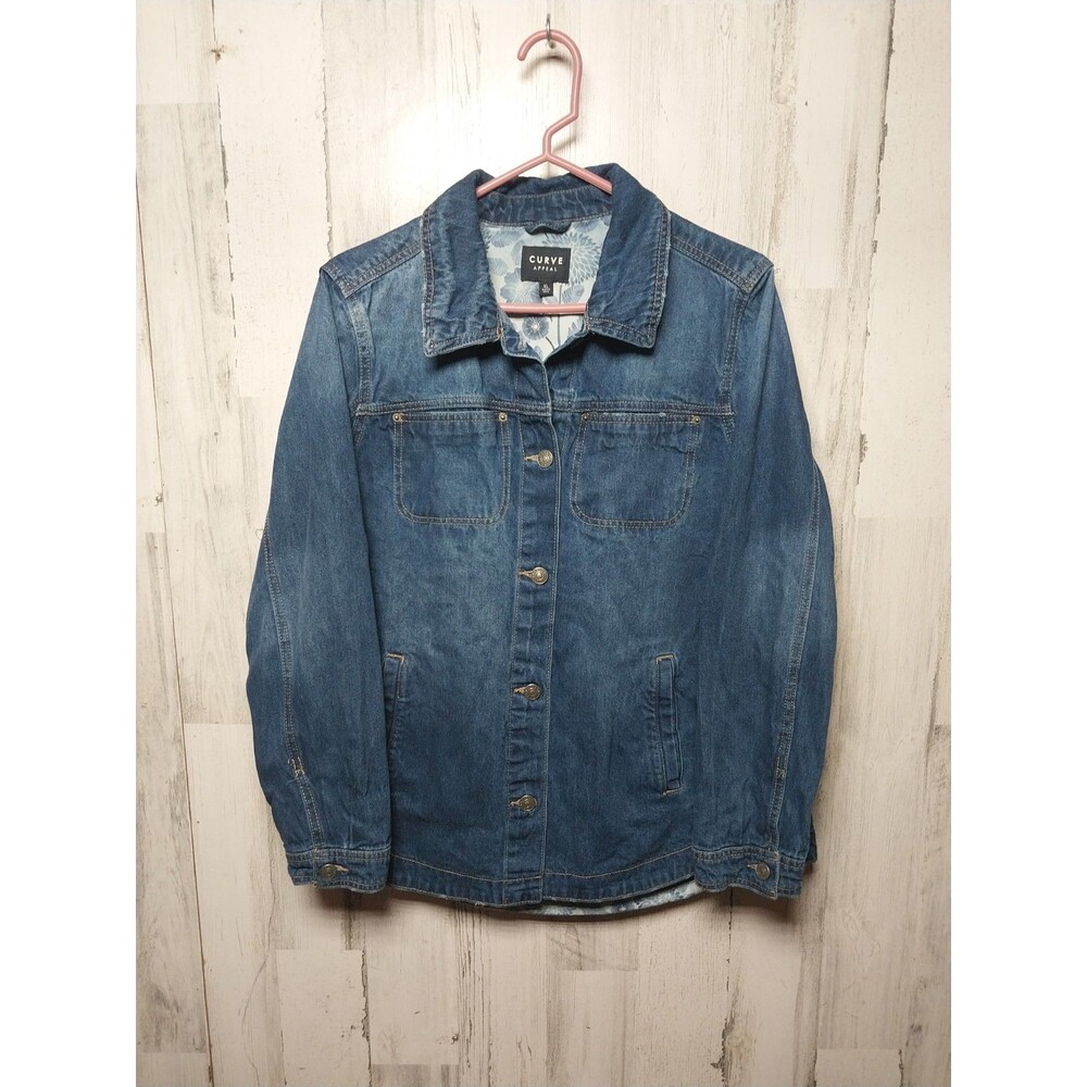 Curve Appeal Women's XL Denim Shirt Jacket